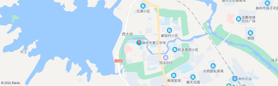 滁州三中_公交站地图_滁州公交_妙搜公交查询2024
