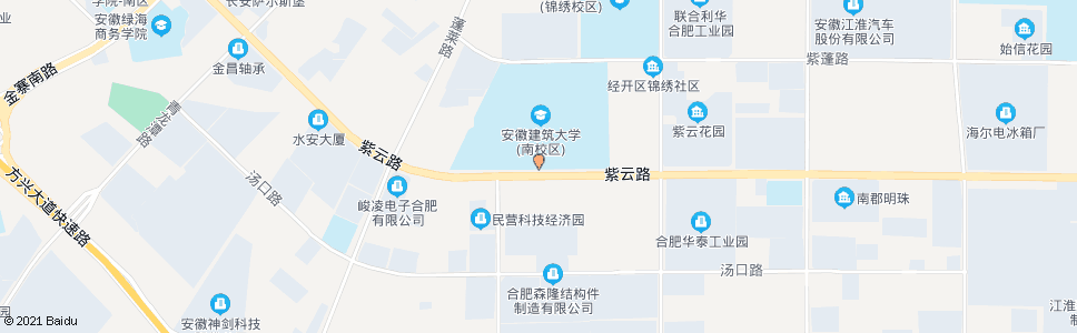 合肥建筑大学南区南门_公交站地图_合肥公交_妙搜公交查询2024