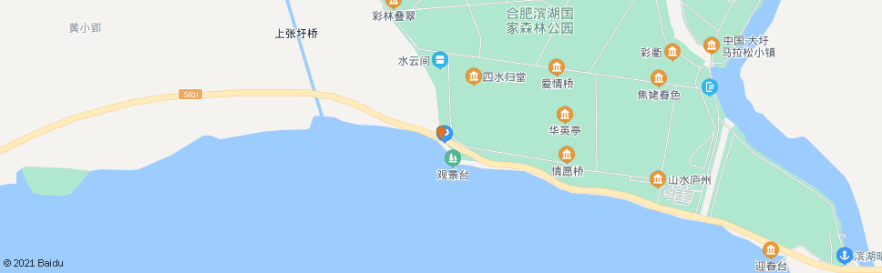 合肥滨湖湿地公园西门_公交站地图_合肥公交_妙搜公交查询2025