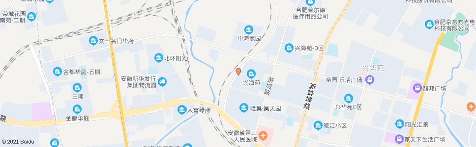 合肥停靠站路(兴海苑西门)_公交站地图_合肥公交_妙搜公交查询2024