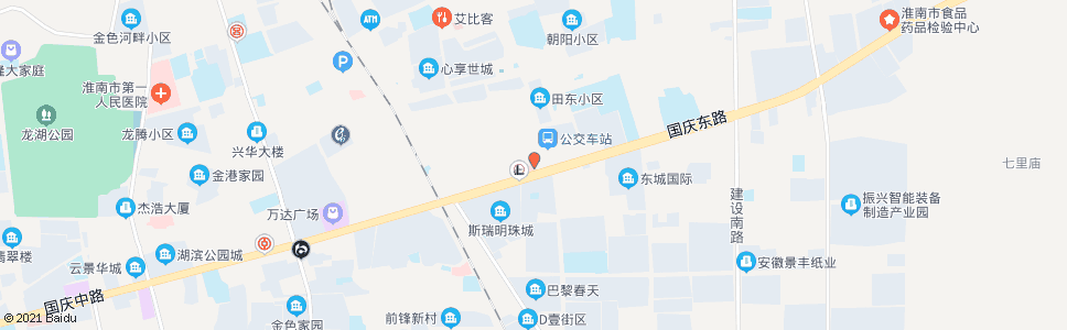 淮南东方眼科医院_公交站地图_淮南公交_妙搜公交查询2024