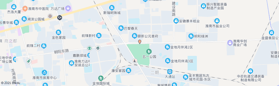 淮南水厂南路_公交站地图_淮南公交_妙搜公交查询2024