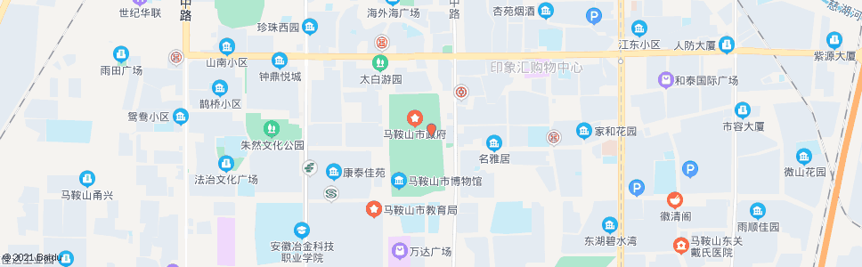 马鞍山市行政中心(太白大道)_公交站地图_马鞍山公交_妙搜公交查询2024