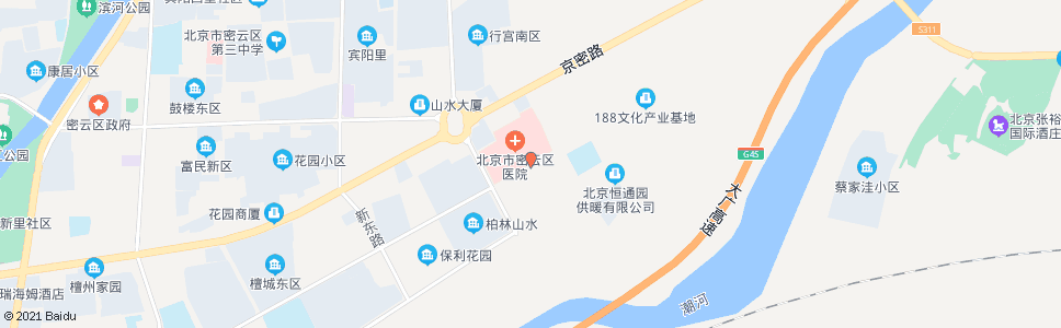 北京密云县医院_公交站地图_北京公交_妙搜公交查询2024