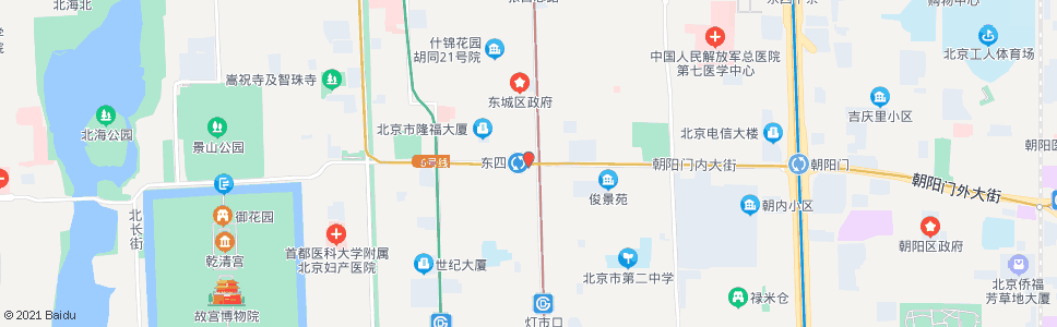 北京东四村_公交站地图_北京公交_妙搜公交查询2024