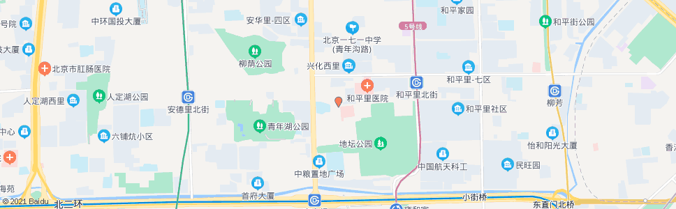 北京和平里中街西口_公交站地图_北京公交_妙搜公交查询2024