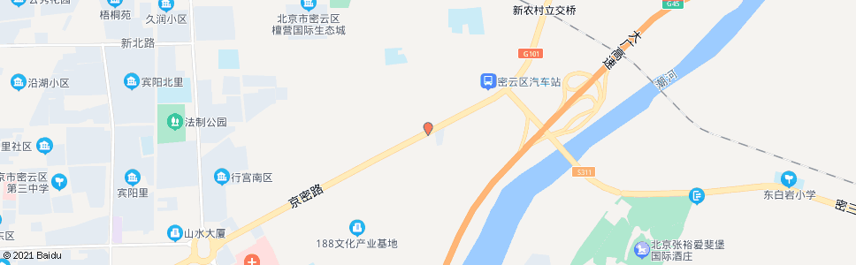 北京密云新农村(旧密古路)_公交站地图_北京公交_妙搜公交查询2024