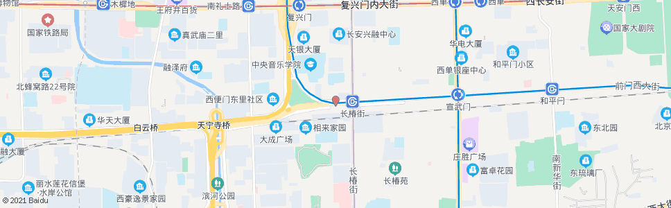 北京长椿街路口西_公交站地图_北京公交_妙搜公交查询2024