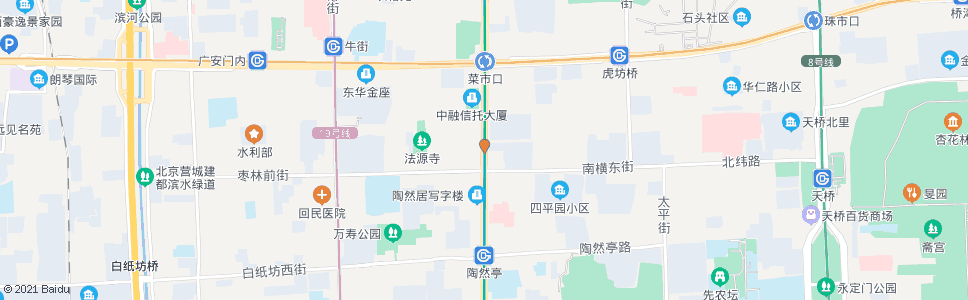 北京南横街路口北_公交站地图_北京公交_妙搜公交查询2024