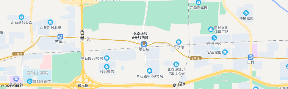 北京廖公庄_公交站地图_北京公交_妙搜公交查询2024