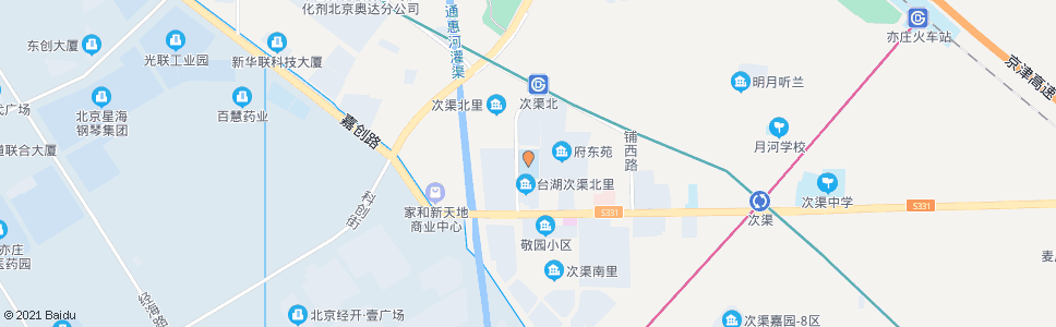 北京次渠小学_公交站地图_北京公交_妙搜公交查询2024