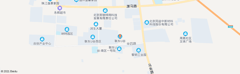 北京联东U谷_公交站地图_北京公交_妙搜公交查询2024