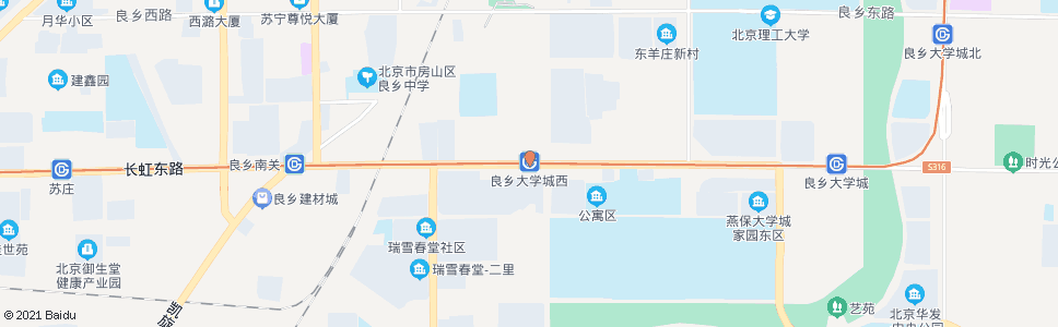 北京地铁良乡大学城站西_公交站地图_北京公交_妙搜公交查询2024