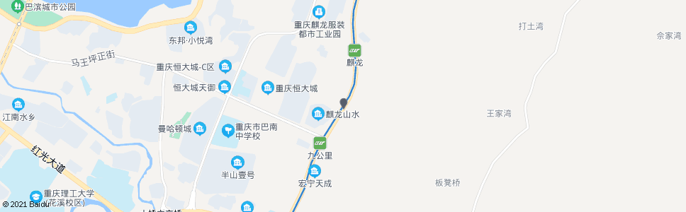 重庆巴南大道(九公里)_公交站地图_重庆公交_妙搜公交查询2024