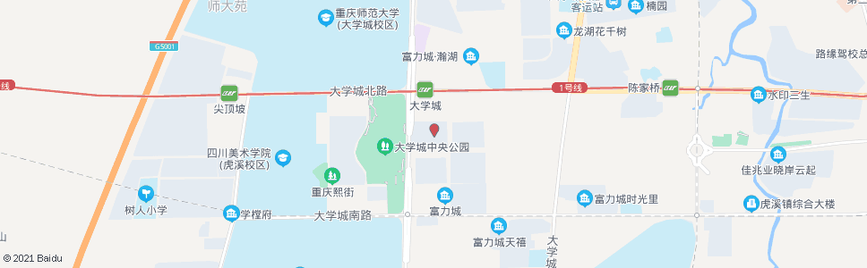 重庆富力城1期_公交站地图_重庆公交_妙搜公交查询2024