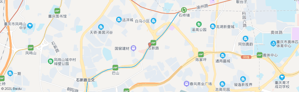 重庆石新路(石桥铺)_公交站地图_重庆公交_妙搜公交查询2024