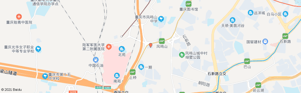 重庆西物市场(凤鸣山)_公交站地图_重庆公交_妙搜公交查询2024