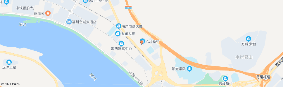 福州六江新村_公交站地图_福州公交_妙搜公交查询2025