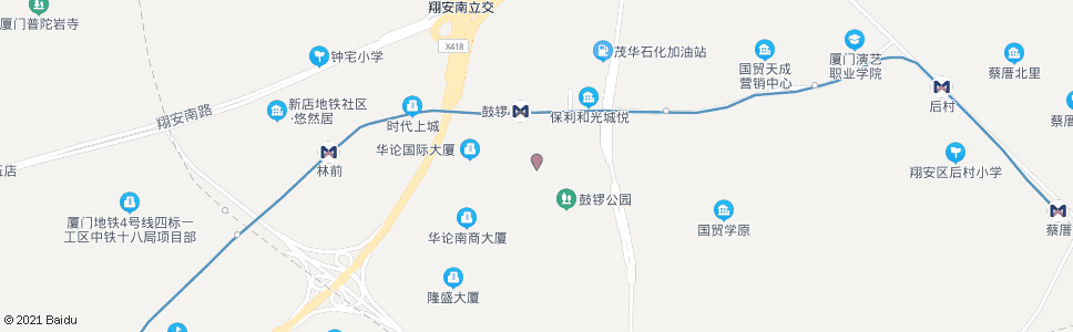 厦门新店中心小学_公交站地图_厦门公交_妙搜公交查询2024