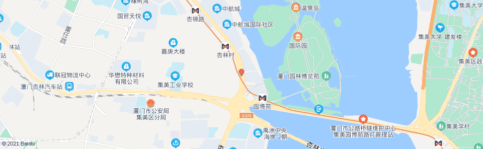 厦门园博苑西门_公交站地图_厦门公交_妙搜公交查询2025