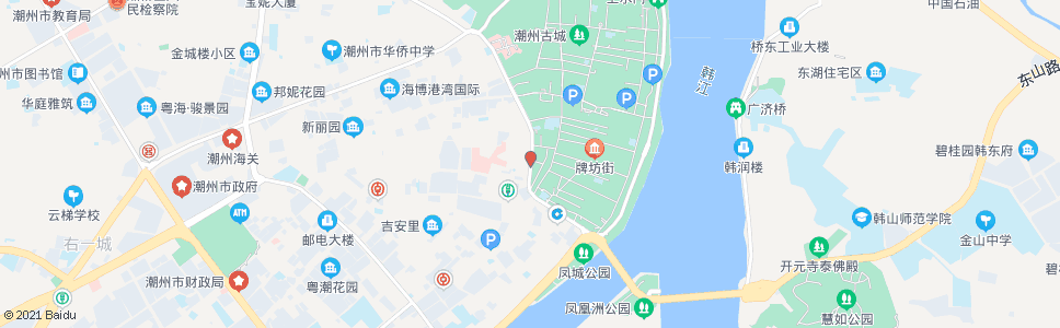 潮州城新路口_公交站地图_潮州公交_妙搜公交查询2024