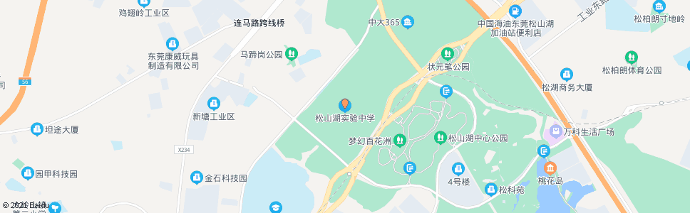 东莞松山湖实验中学_公交站地图_东莞公交_妙搜公交查询2025