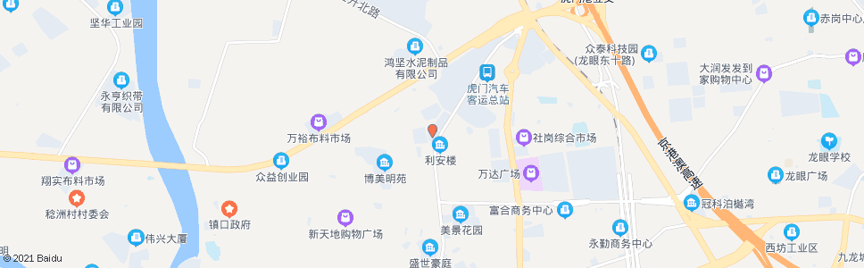 东莞博美布料市场_公交站地图_东莞公交_妙搜公交查询2024