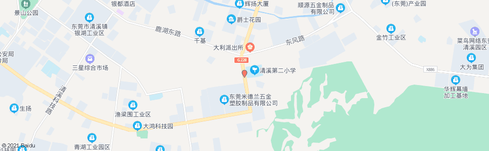 东莞清溪第二小学_公交站地图_东莞公交_妙搜公交查询2024