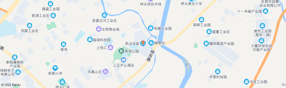 东莞凯达华庭后门_公交站地图_东莞公交_妙搜公交查询2024