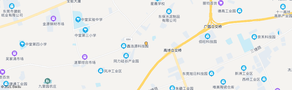 东莞保安围八村(七村路口)_公交站地图_东莞公交_妙搜公交查询2024