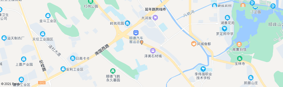 佛山大门牌坊(105国道)_公交站地图_佛山公交_妙搜公交查询2024