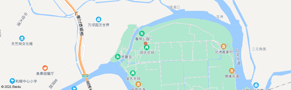 佛山鲁岗村委会_公交站地图_佛山公交_妙搜公交查询2024