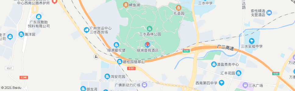 佛山绿湖度假酒店_公交站地图_佛山公交_妙搜公交查询2024