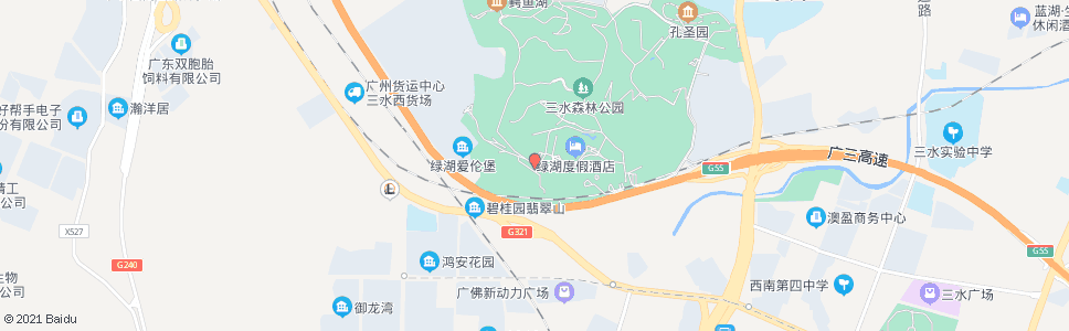 佛山绿湖温泉度假酒店_公交站地图_佛山公交_妙搜公交查询2024