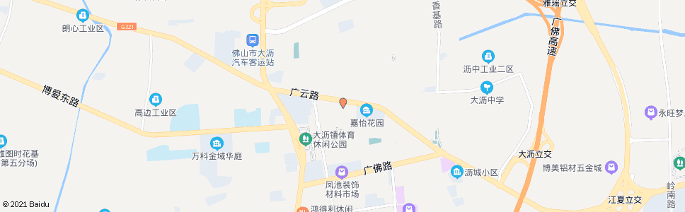 佛山百西岗边村_公交站地图_佛山公交_妙搜公交查询2025