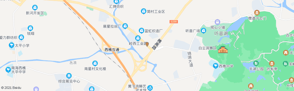 佛山锦湖大道西江公路路口_公交站地图_佛山公交_妙搜公交查询2024