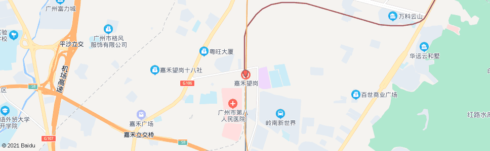 广州地铁嘉禾望岗总站_公交站地图_广州公交_妙搜公交查询2024