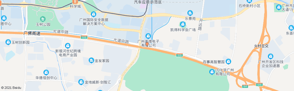 广州光谱东路(新乐路口)_公交站地图_广州公交_妙搜公交查询2024