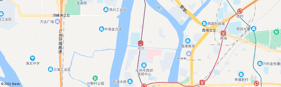 广州桥中(河沙路)_公交站地图_广州公交_妙搜公交查询2024