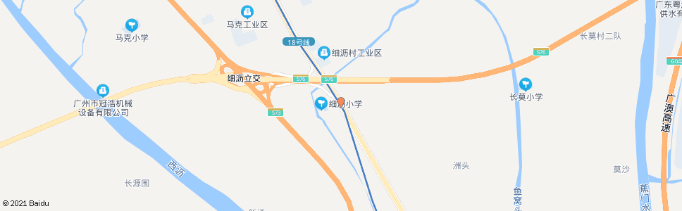 广州细沥桥_公交站地图_广州公交_妙搜公交查询2024