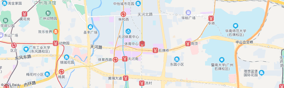 广州体育中心(天河路)_公交站地图_广州公交_妙搜公交查询2024