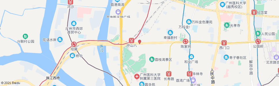 广州中山八路_公交站地图_广州公交_妙搜公交查询2024