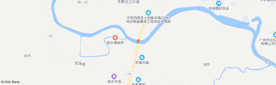 广州炭步大桥(水边村)_公交站地图_广州公交_妙搜公交查询2024