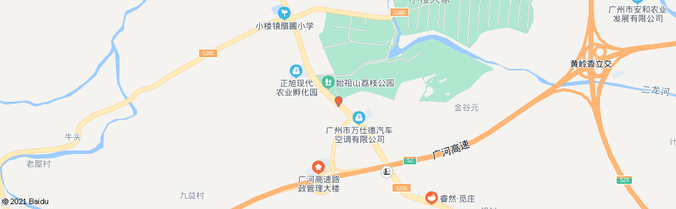 广州金谷园_公交站地图_广州公交_妙搜公交查询2024