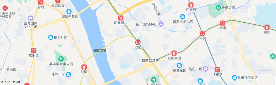 广州沙园_公交站地图_广州公交_妙搜公交查询2024