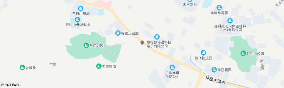 广州贤江村_公交站地图_广州公交_妙搜公交查询2024