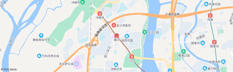 广州地铁横沙站_公交站地图_广州公交_妙搜公交查询2024