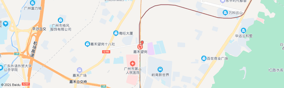 广州地铁嘉禾望岗站总站(公交站场)_公交站地图_广州公交_妙搜公交查询2024