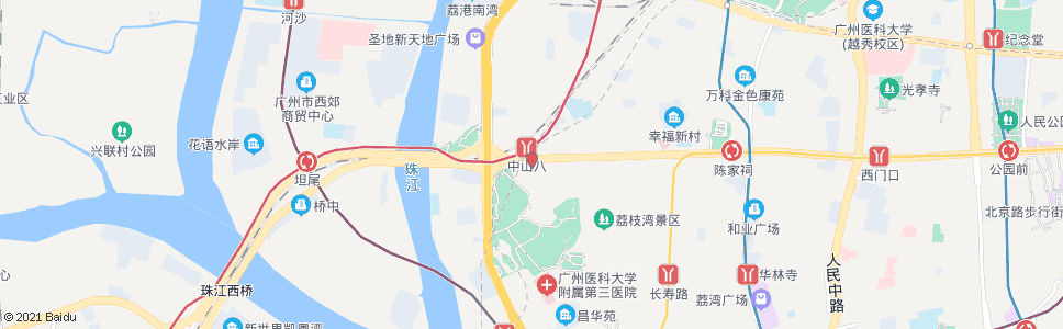 广州广州广佛汽车客运站(中山八路)_公交站地图_广州公交_妙搜公交查询2024