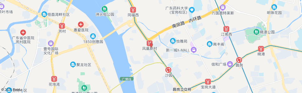 广州梅园西(地铁凤凰新村)_公交站地图_广州公交_妙搜公交查询2024